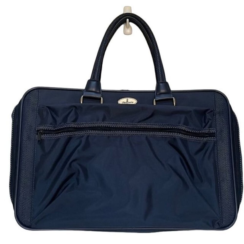 Atlantic Travel Carry-on Bag with Shoulder Strap - Navy Blue - Vintage